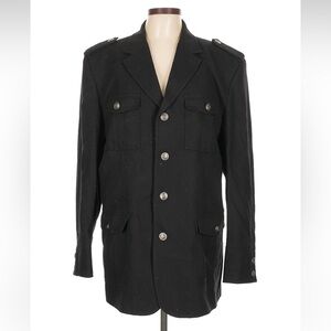 Unisex Classic Black Military Field Jacket
